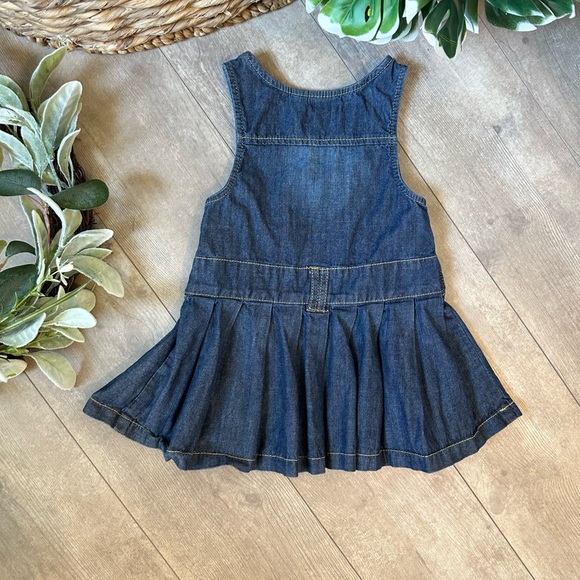 Vintage Childen’s Place Toddler Girl Denim Jumper Overalls Dress Size 24 Months - Picture 6 of 12